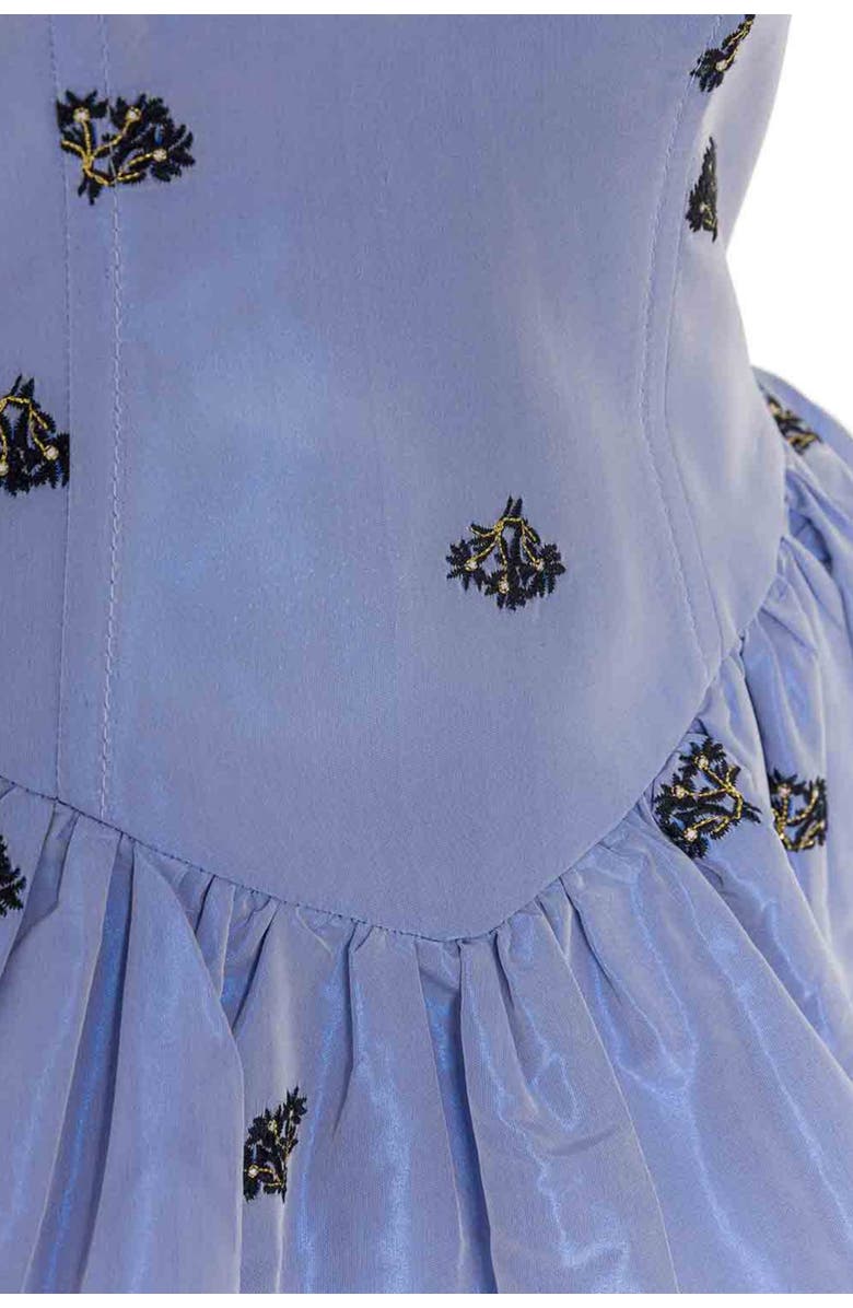 Nocturne Embroidered Strapless Mini Dress, Alternate, color, 