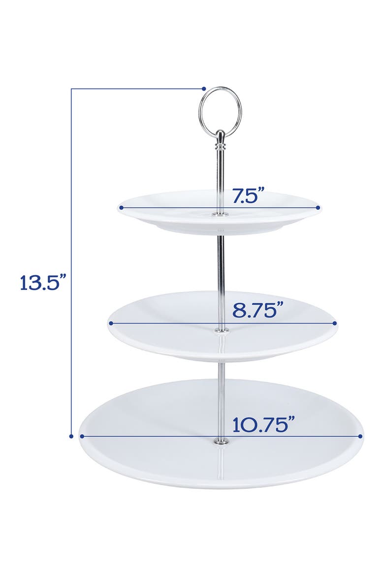 3-Tier Stand, Alternate, color, WHITE