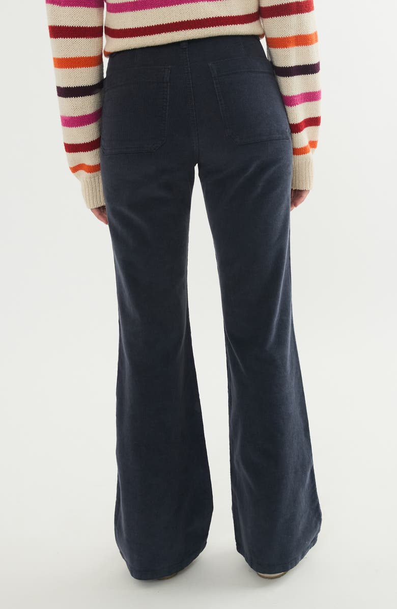 Marine Layer Bridget High Waist Corduroy Flare Pants, Alternate, color, India Ink