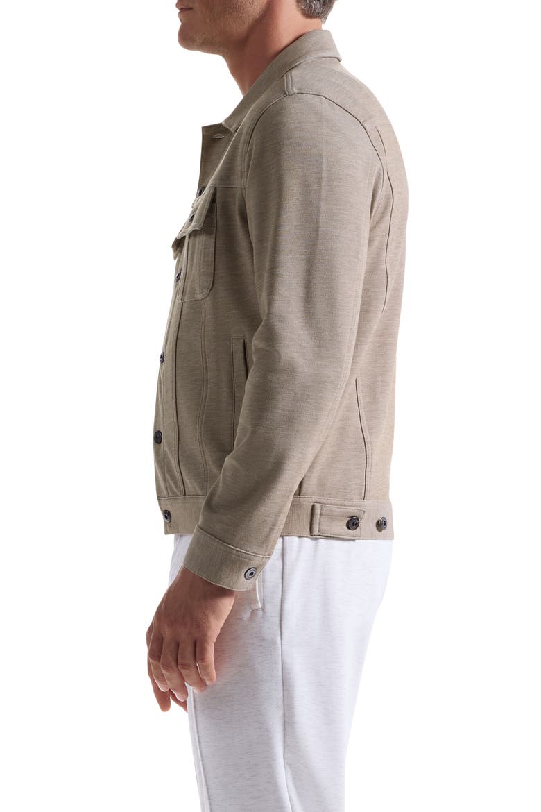 Knit Trucker Jacket, Alternate, color, TAUPE