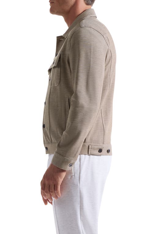 Bugatchi Knit Trucker Jacket In Brown