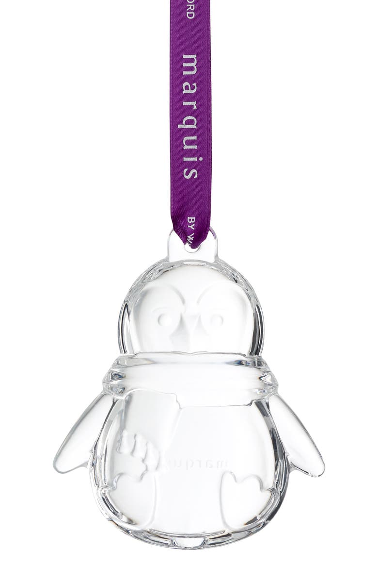 Marquis Penguin Crystal Ornament, Main, color, NO COLOR