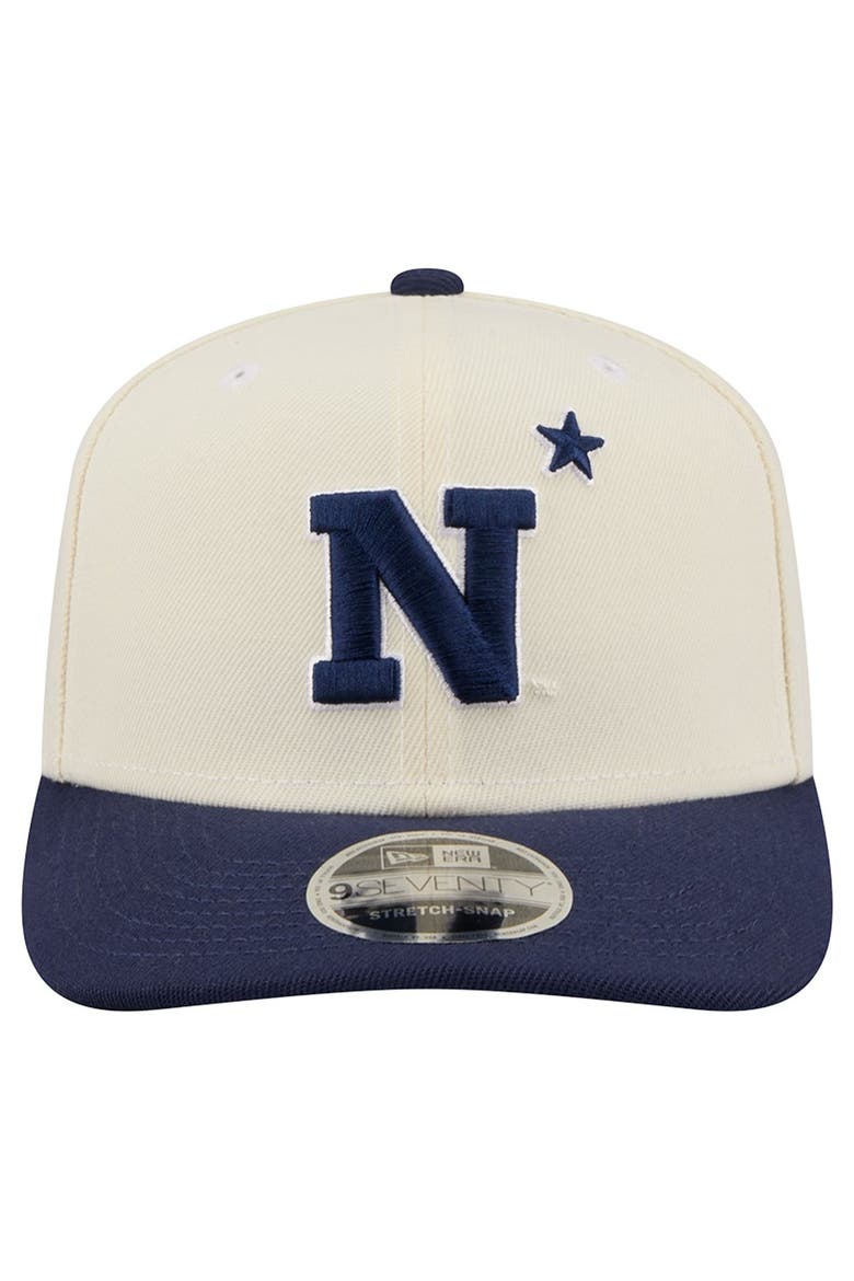 Men's New Era Cream/Navy Navy Midshipmen America's 250th 9SEVENTY Adjustable Hat, Alternate, color, Cream