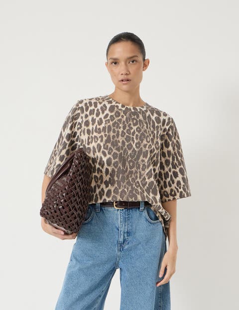 Romina Leopard Print Heavyweight T-shirt