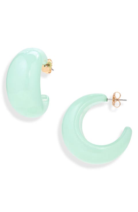 Puffy Resin Hoop Earrings