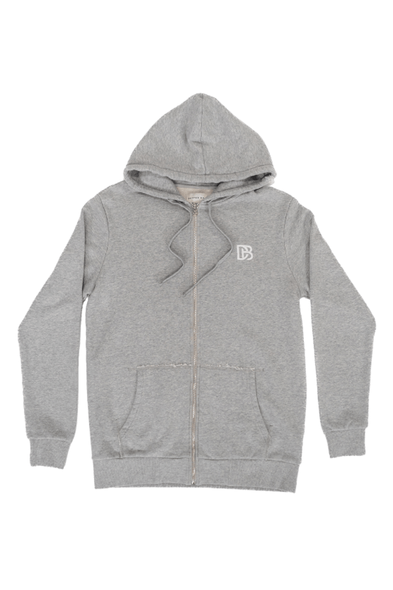 Grey Melange Zip Hoodie, Main, color, Grey Melange