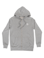 Dapper Boi Grey Melange Zip Hoodie