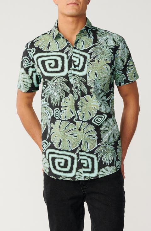 Barrel Killa Short Sleeve Cotton Button-Up Shirt