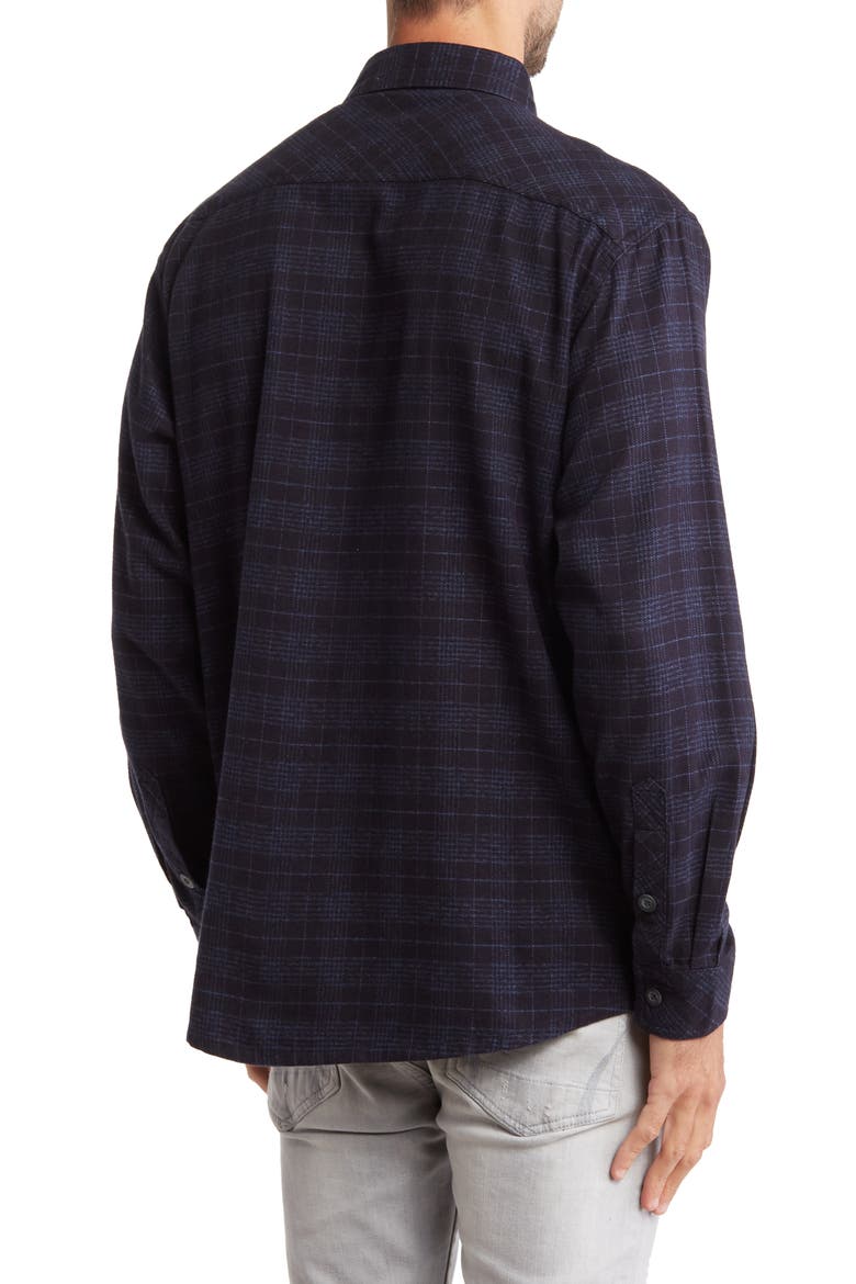 Iverness Plaid Flannel Shirt Jacket, Alternate, color, MIDNIGHT
