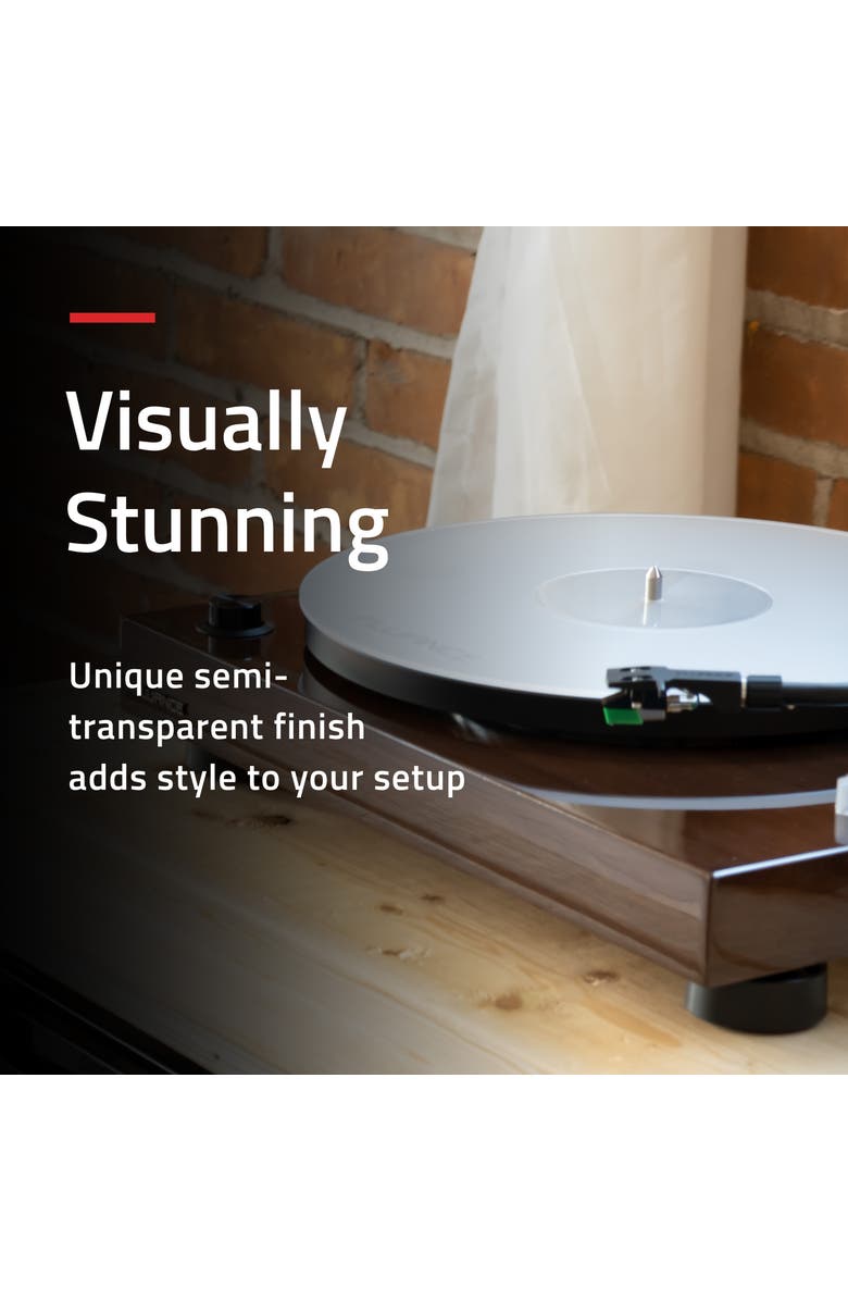 Fluance Acrylic Turntable Platter Mat, Reduce Vibrations, Improve Sound Clarity, Alternate, color, Frosted