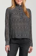 APNY Ruffle Half-Placket Shirt
