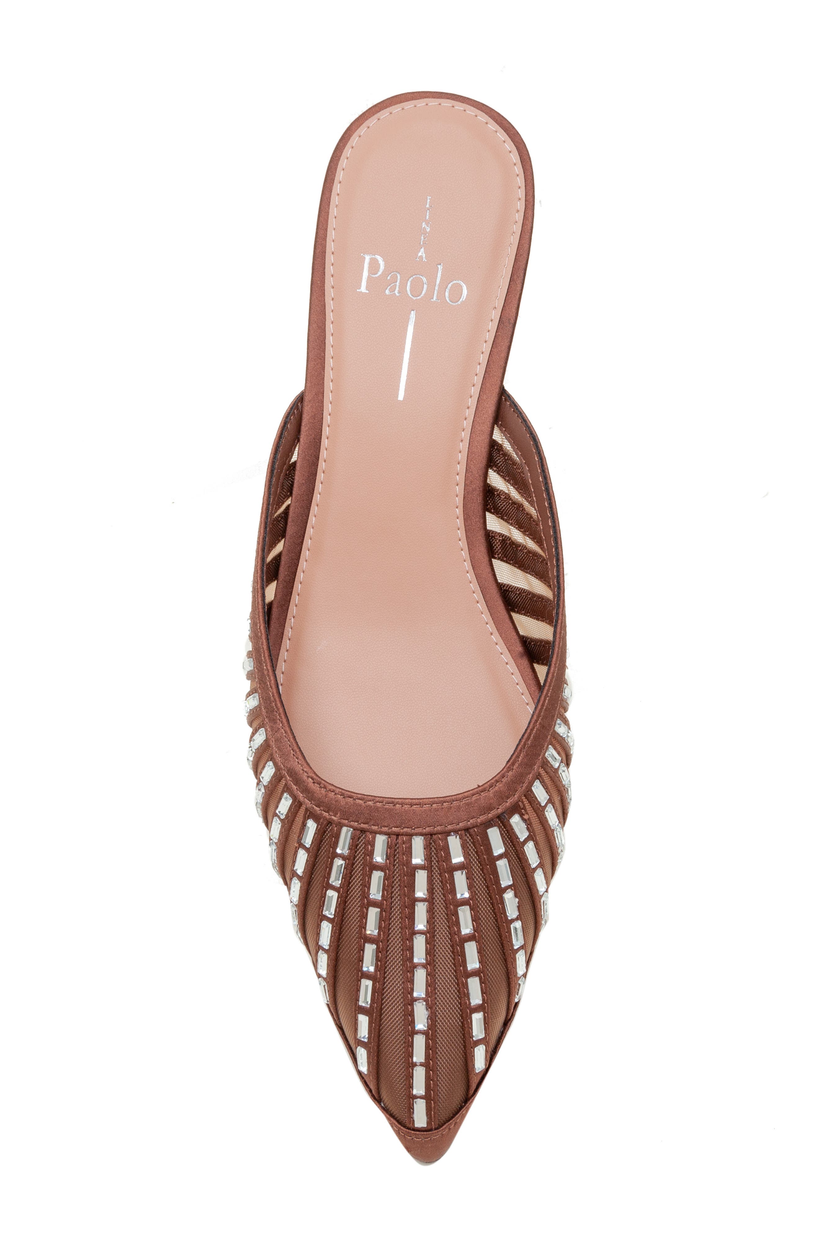 Linea Paolo Inka Pointed Toe Kitten Heel Mule, Alternate, color, Chocolate