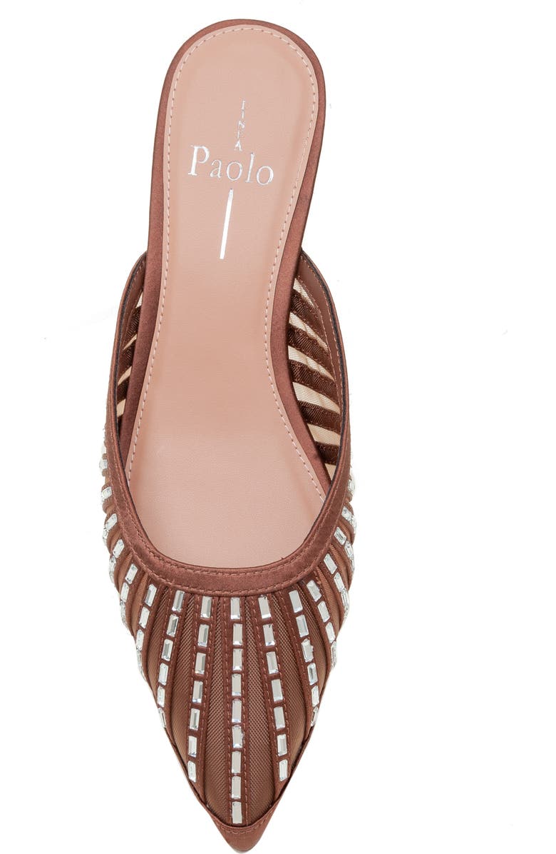 Linea Paolo Inka Pointed Toe Kitten Heel Mule, Alternate, color, Chocolate