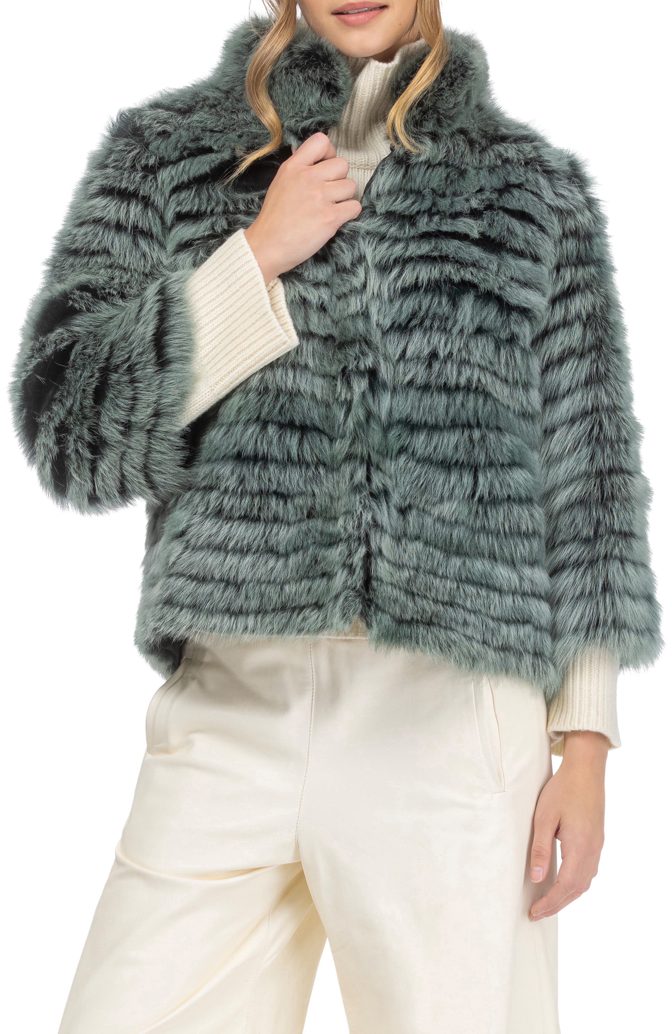 Genuine Shearling Layered Jacket - image 4