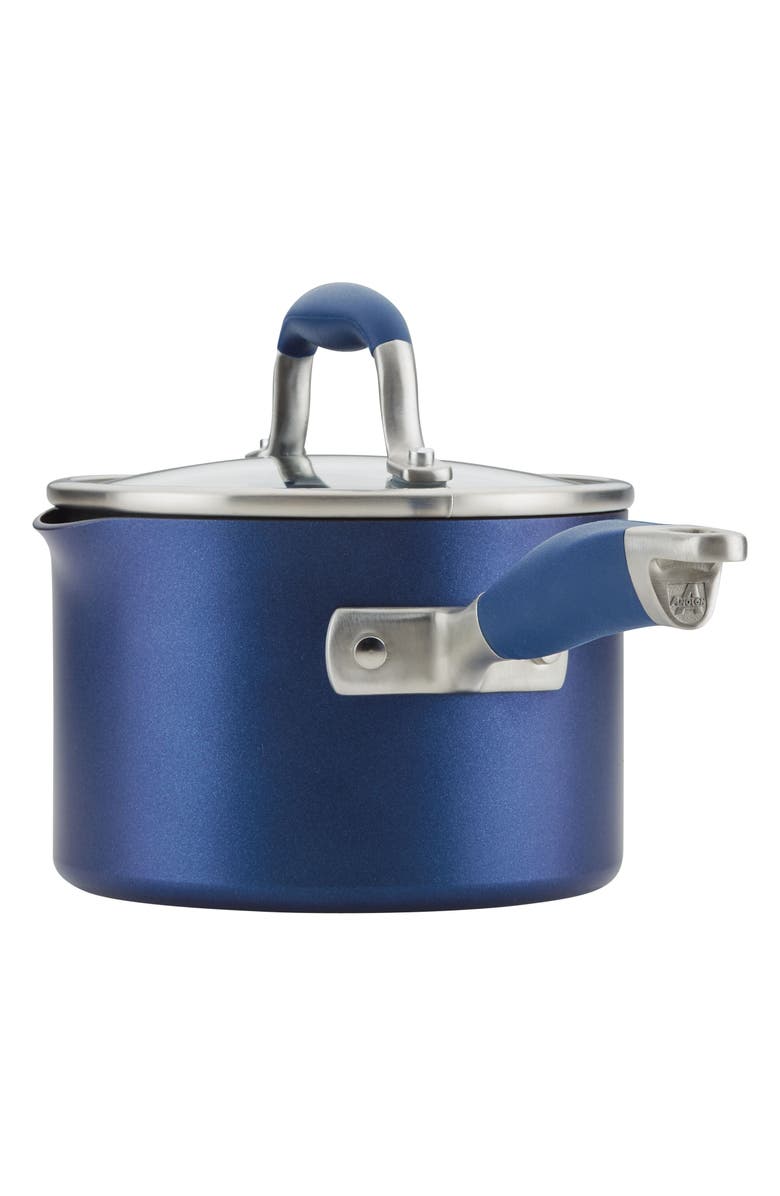 ANOLON 2-Quart Straining Saucepan, Alternate, color, 