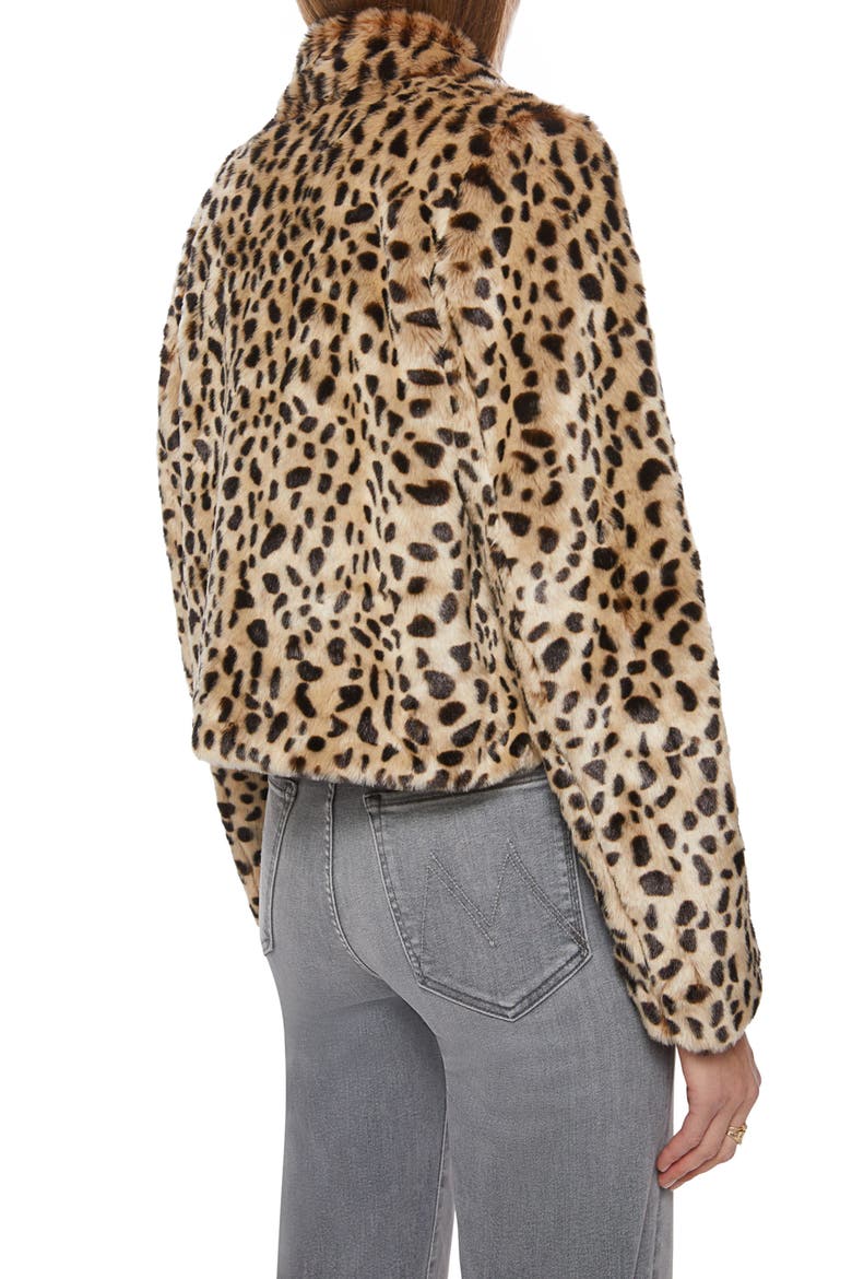 The Pony Keg Cheetah Print Faux Fur Jacket, Alternate, color, SOFT SPOT