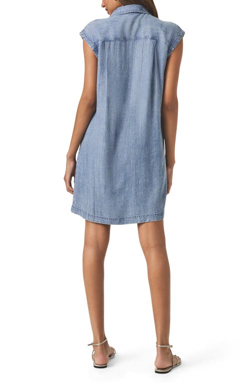 SPLENDID SPLENDID GABRIELLE INDIGO CHAMBRAY SHIFT MINIDRESS