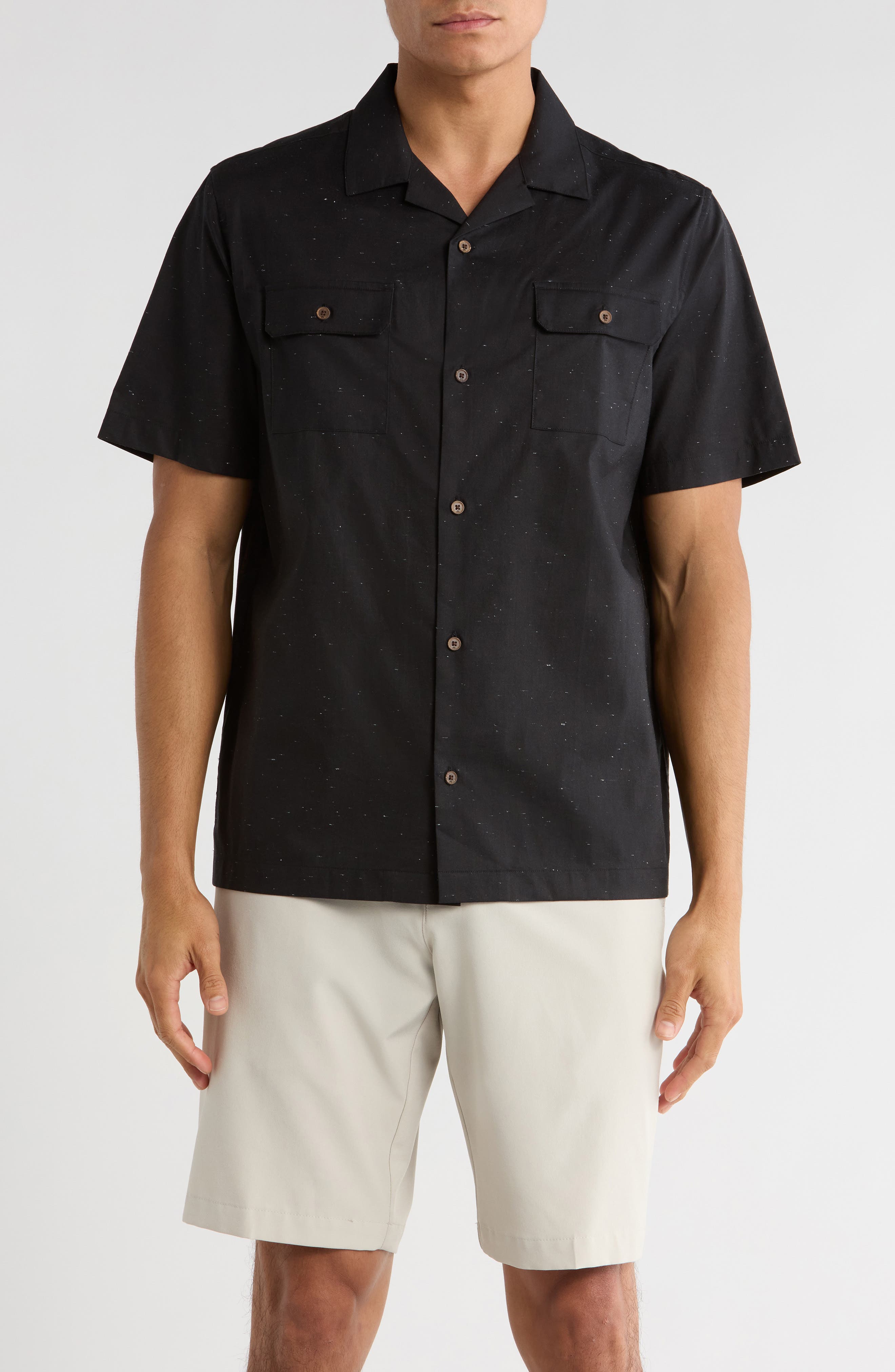 TravisMathew Windy Bay Short Sleeve Button-Up Shirt