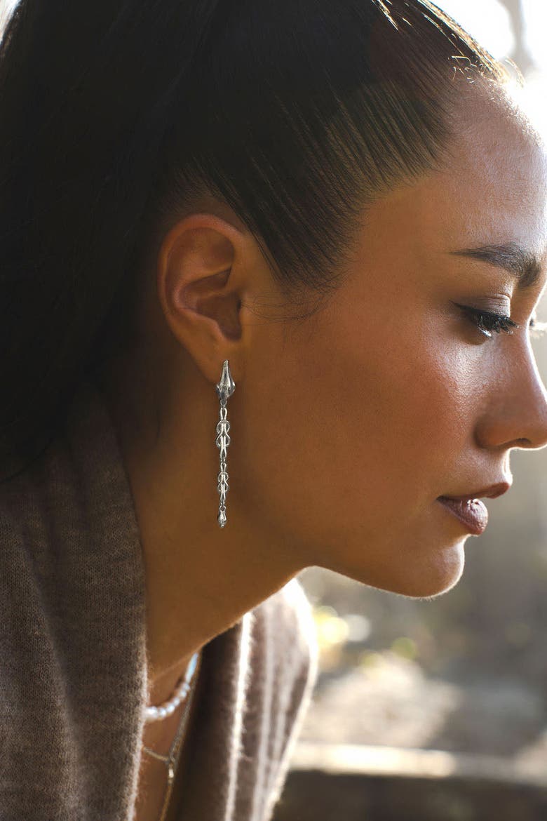 Thalia Dangle Earrings, Alternate, color, Silver
