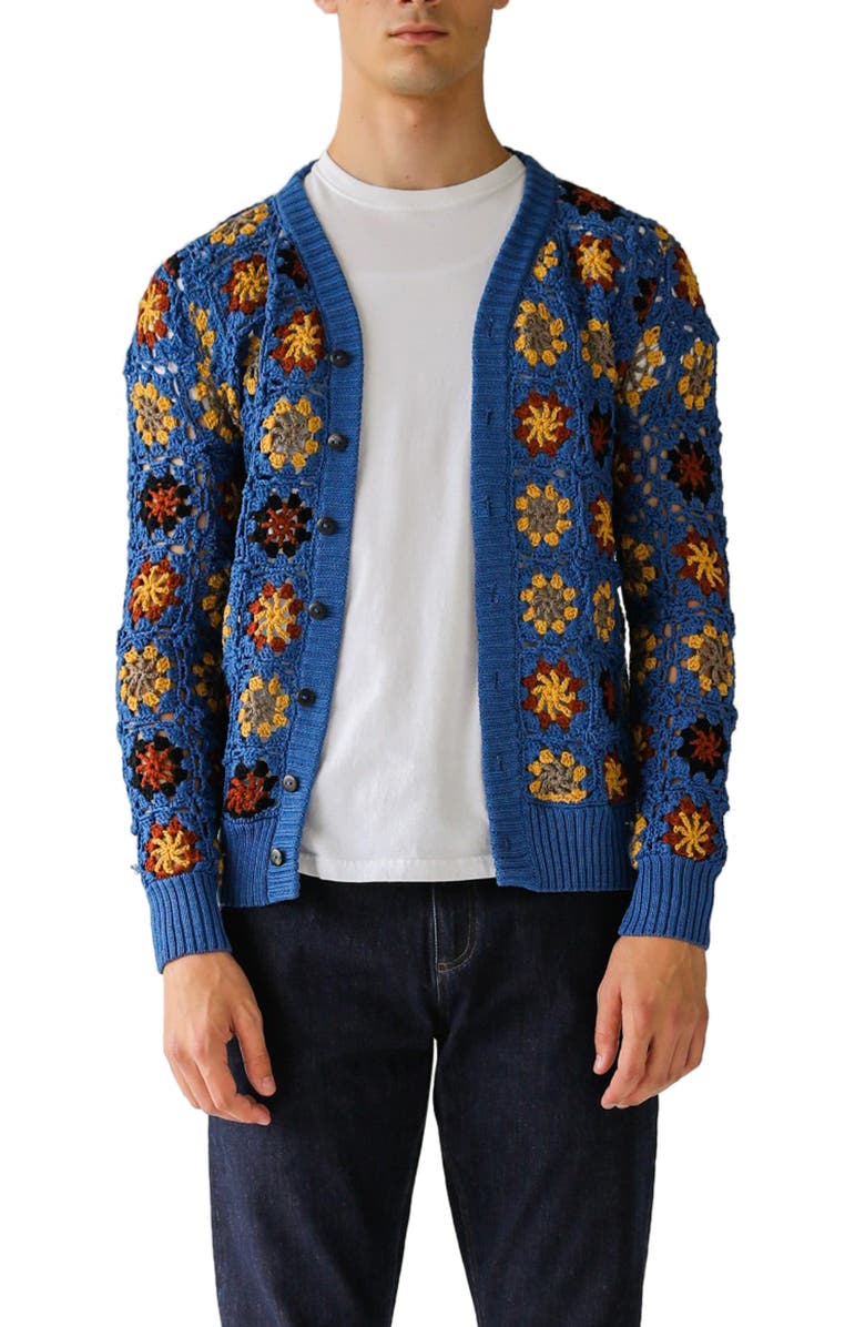 Corridor Hand Crochet Pima Cotton Cardigan, Main, color, 