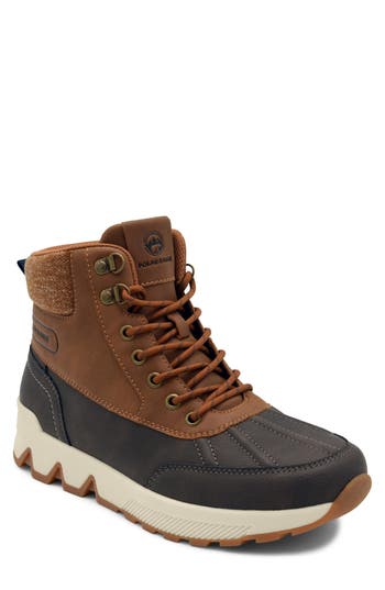 Polar Range Roxton Faux Leather Boot In Tan