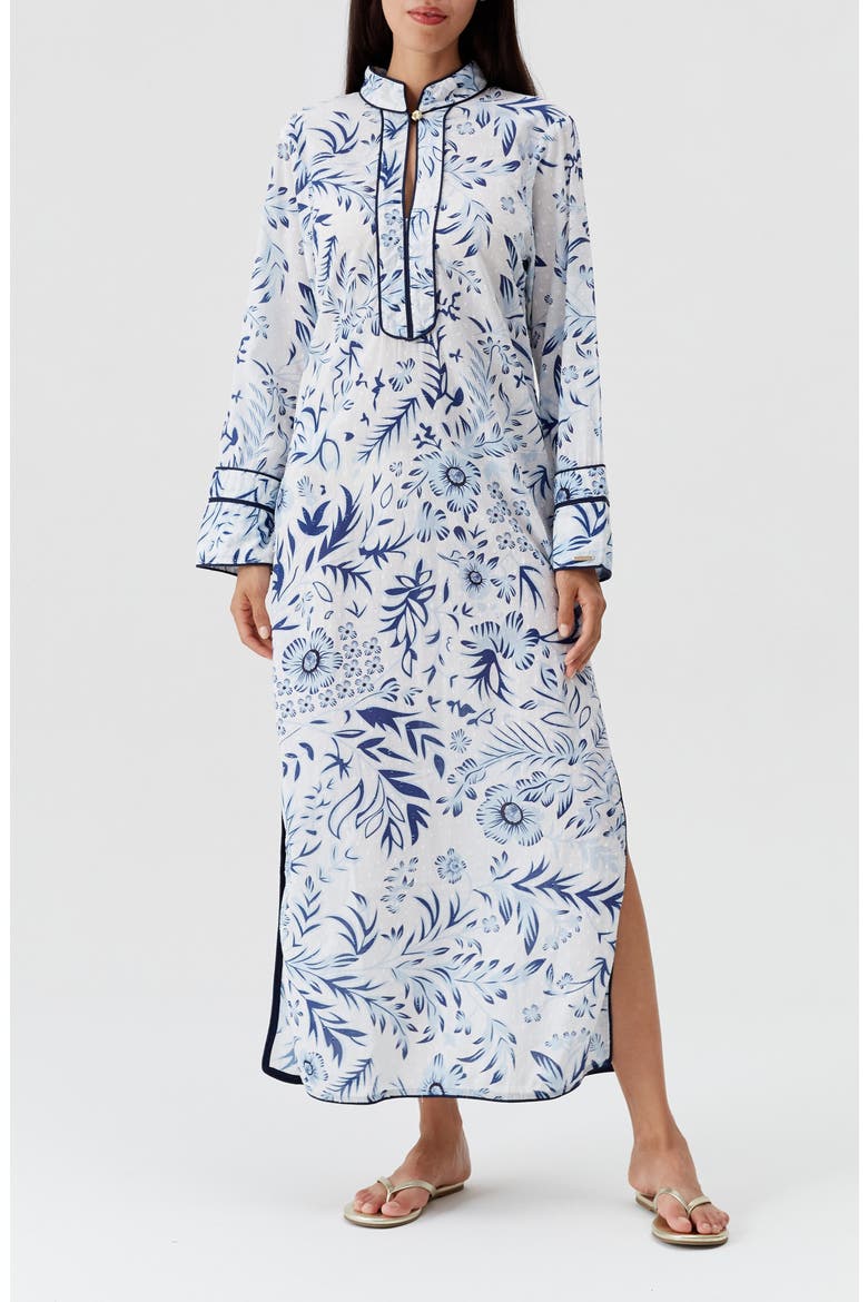 Monica Cotton Cover-Up Kaftan, Main, color, JARDIN