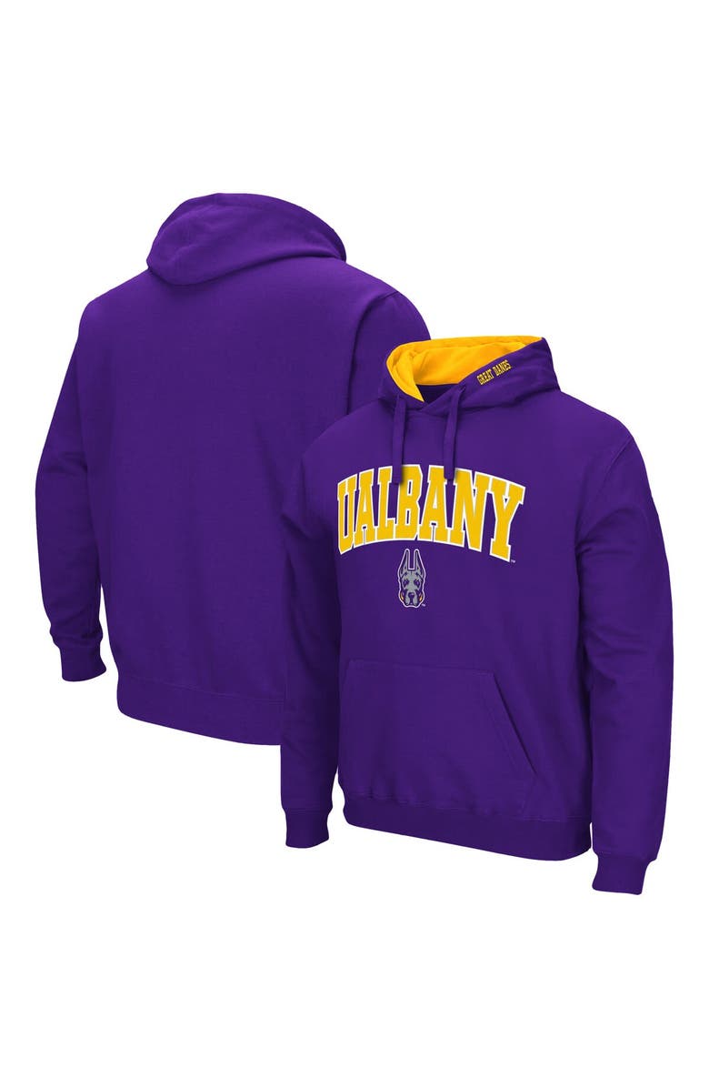 COLOSSEUM Men's Colosseum Purple SUNY Albany Great Danes Isle Pullover Hoodie, Main, color, Purple