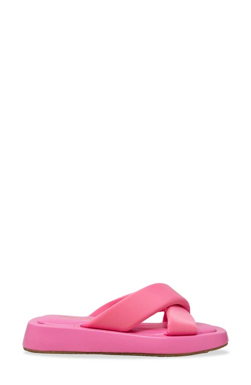 Chase & Chloe Chase And Chloe Crossover Flatform Slide Sandal