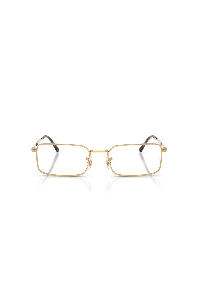 56mm Rectangle optical glasses, Alternate, color, Gold