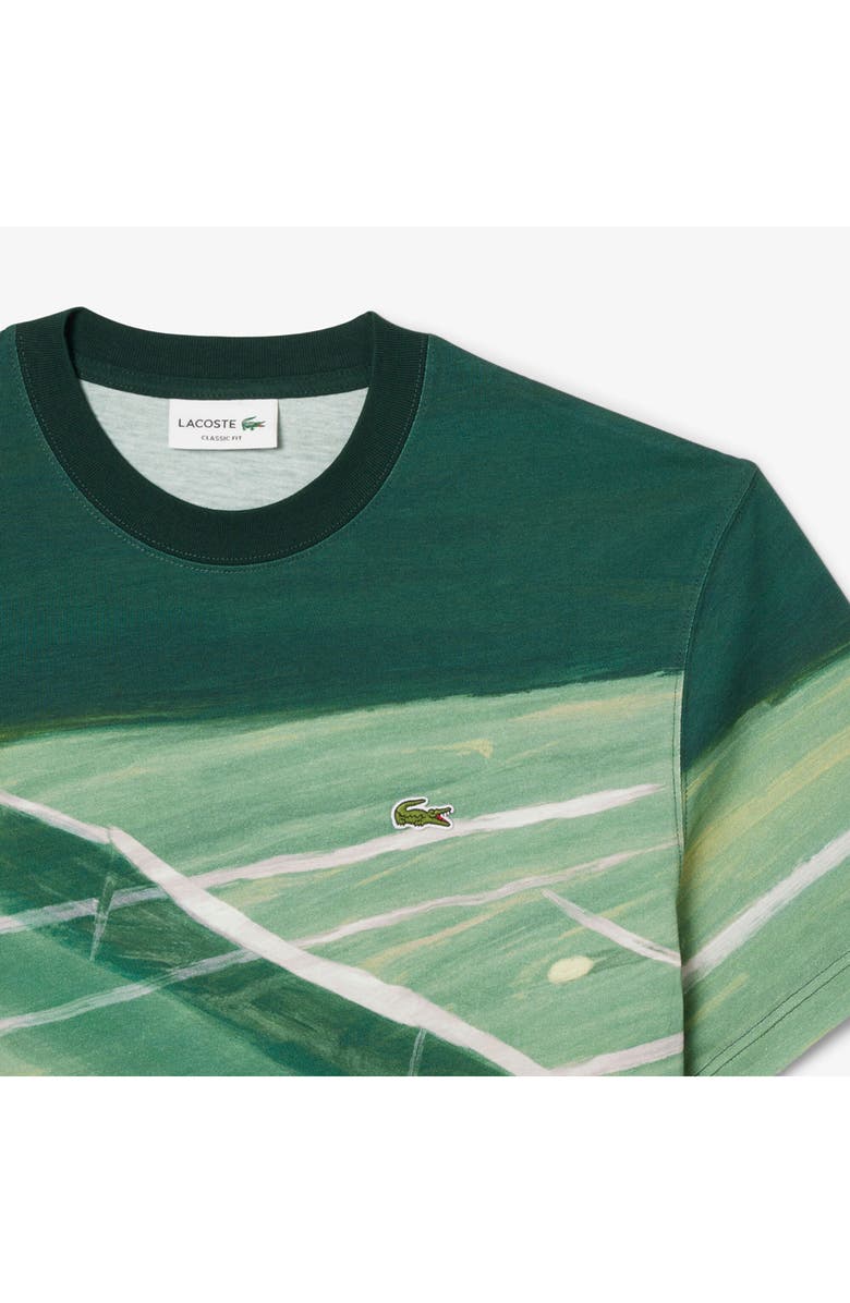 Lacoste Tennis Court Classic Fit Graphic T-Shirt, Alternate, color,