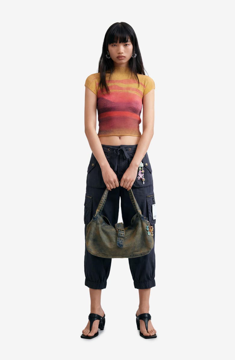 Desigual Sunset Grid Texture T-Shirt, Alternate, color,