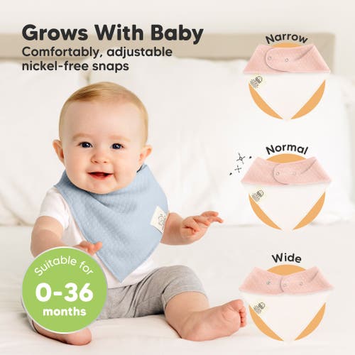 Keababies 8-pack Quin Bandana Bibs In Dawn