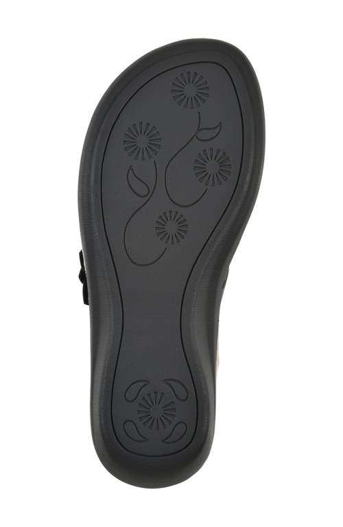 Cliffs By White Mountain Content Wedge Sandal In Black Smooth