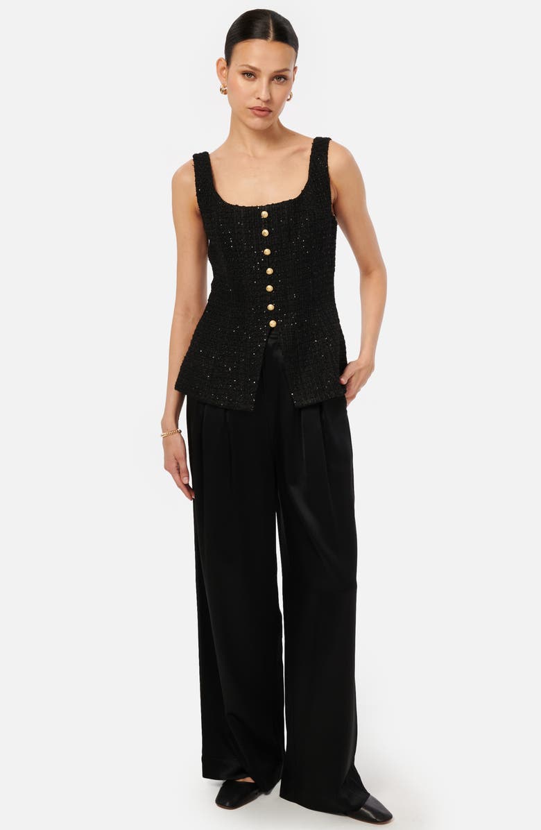 CAMI NYC Rosita Button Front Tweed Tank Top, Alternate, color, 