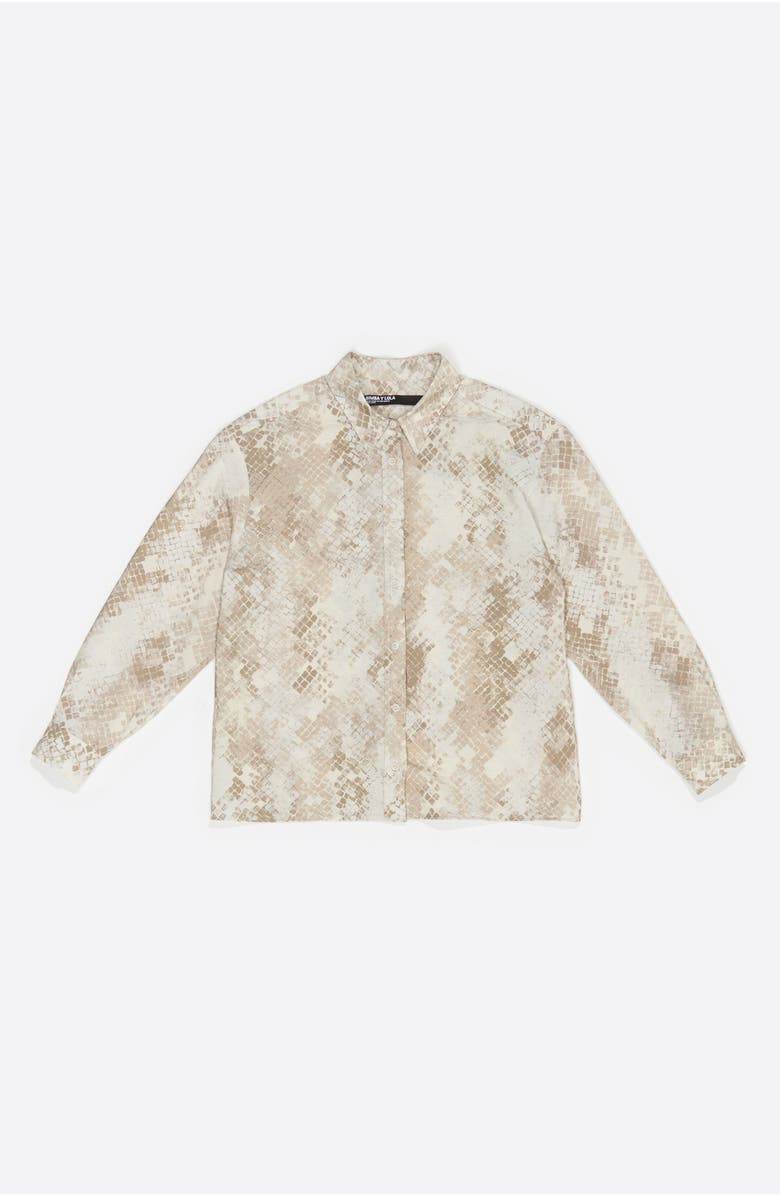 Bimba y Lola Snake Boxy Shirt, Alternate, color, Snake Taupe