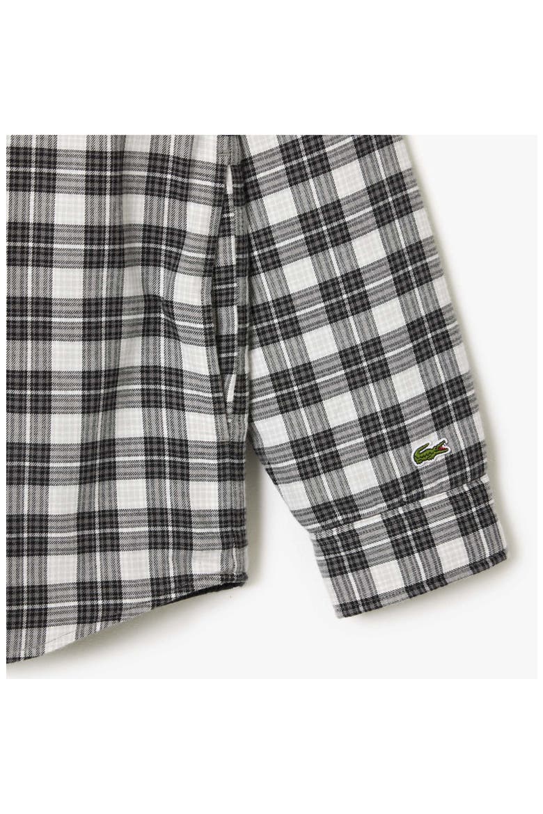 Plaid Flannel Button-Up Overshirt, Alternate, color, KBR NOIR/ MULTICO