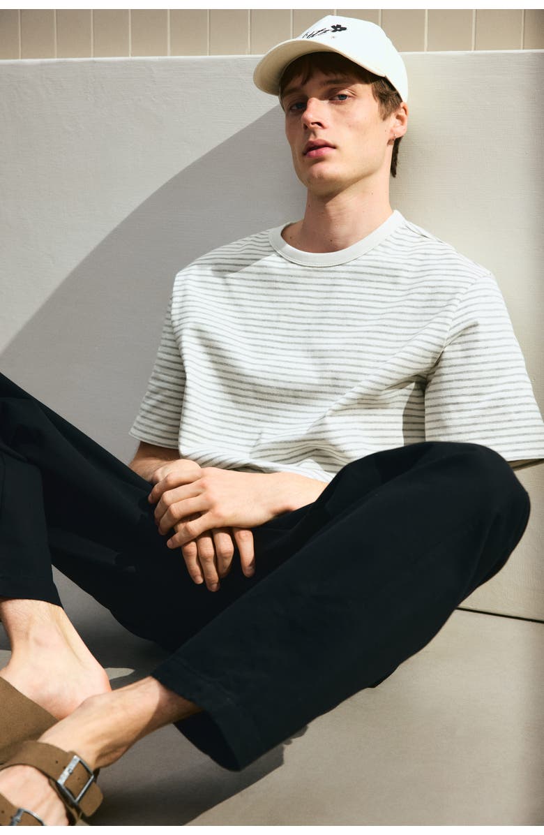 H&M Regular Fit T-shirt, Alternate, color, Cream