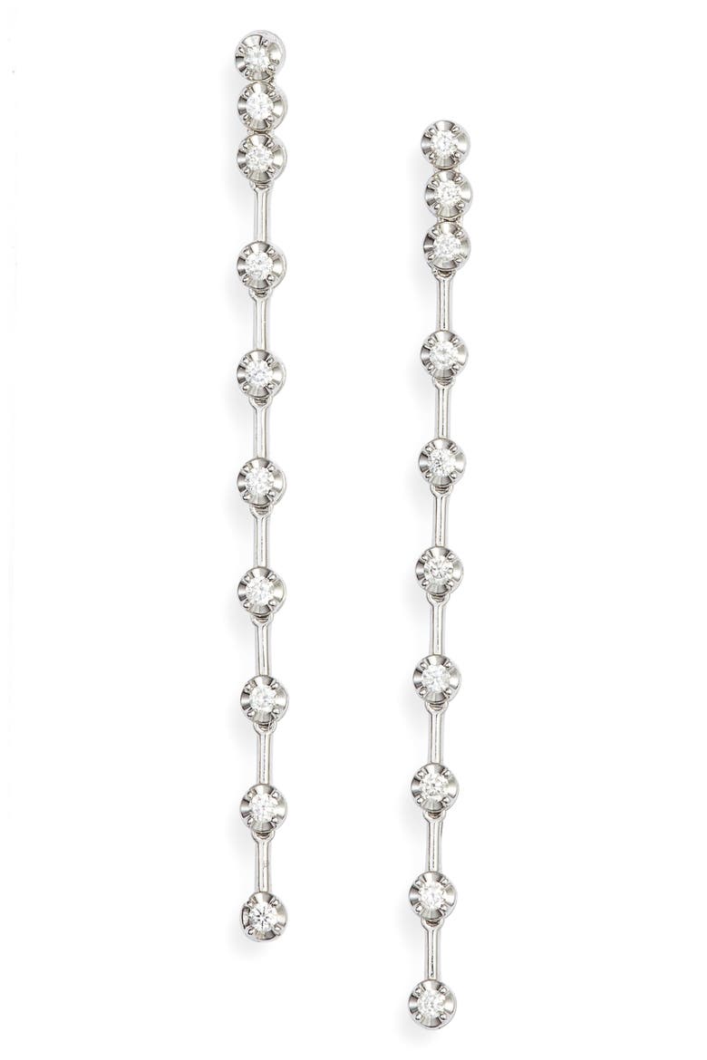 Stiletto Diamond Linear Earrings (Nordstrom Exclusive), Main, color, WHITE GOLD/ DIAMOND
