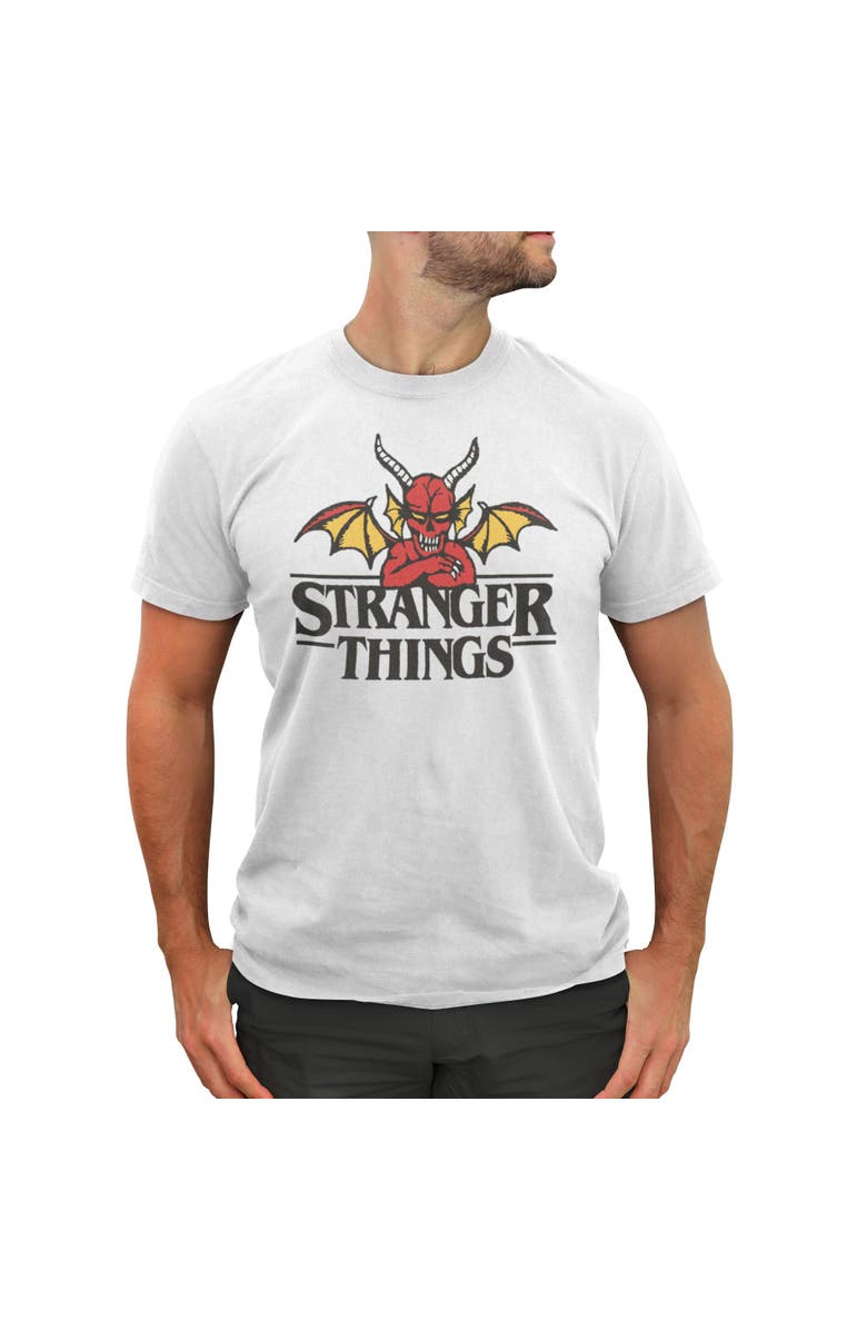 Stranger Things Men's Stranger Things Classic Devil Logo  Graphic T-Shirt, Main, color, White