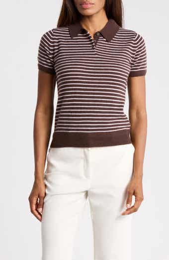 Stripe Cashmere Polo