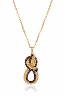 SUZY LEVIAN Twisted Knot Cubic Zirconia Pendant Necklace