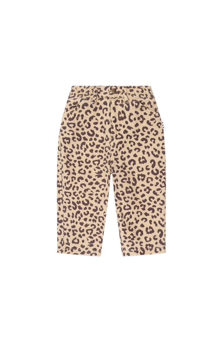 Huxbaby Leopard Print Denim Jeans, Main, color, Animal