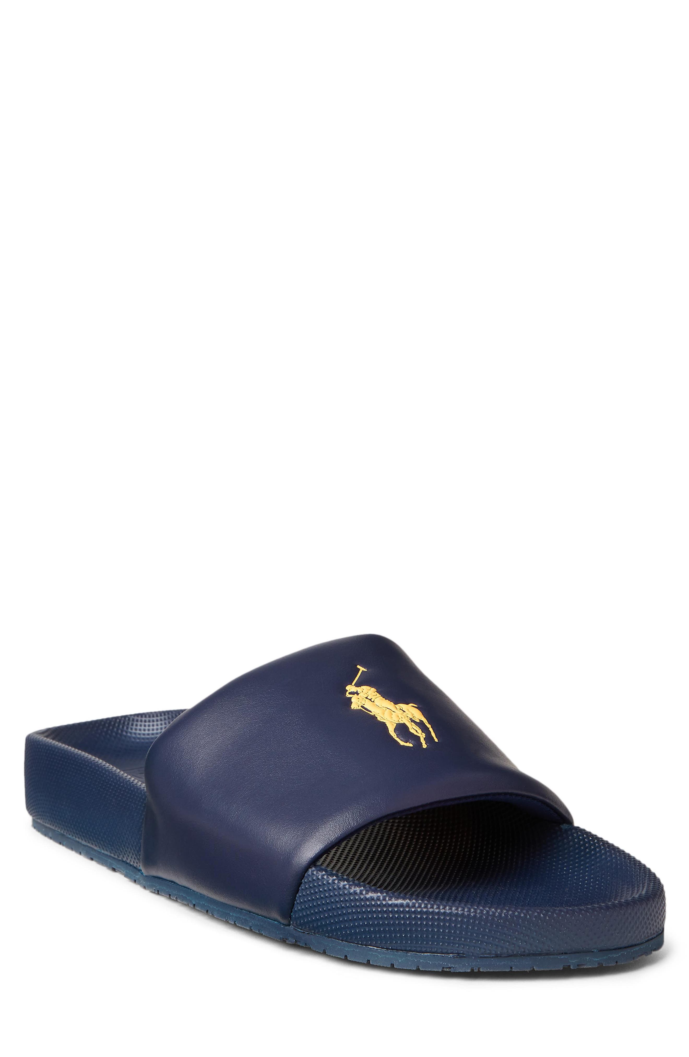 Cayson Slide, Main, color, NEWPORT NAVY/ GOLD