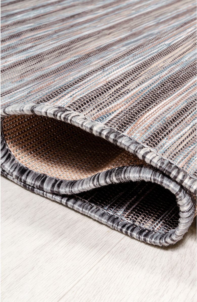 JONATHAN Y Finn Modern Farmhouse Pinstripe Indoor/Outdoor Area Rug, Alternate, color, Dark Gray/Blue