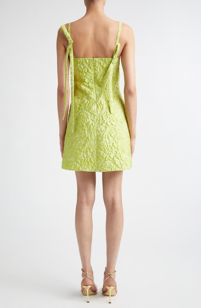 Emilia Wickstead Eliezer Cloqué Minidress, Alternate, color, Lime Green