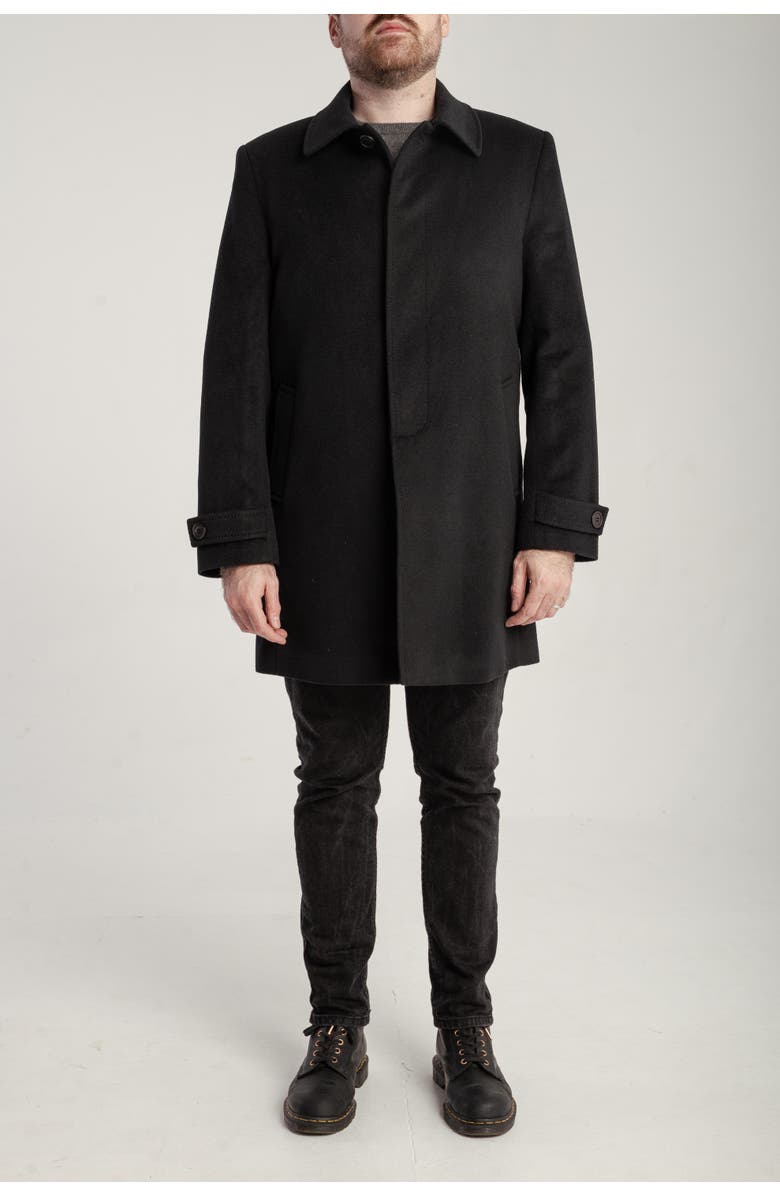 1982 Cashmere Single Breasted Coat, Main, color, Black