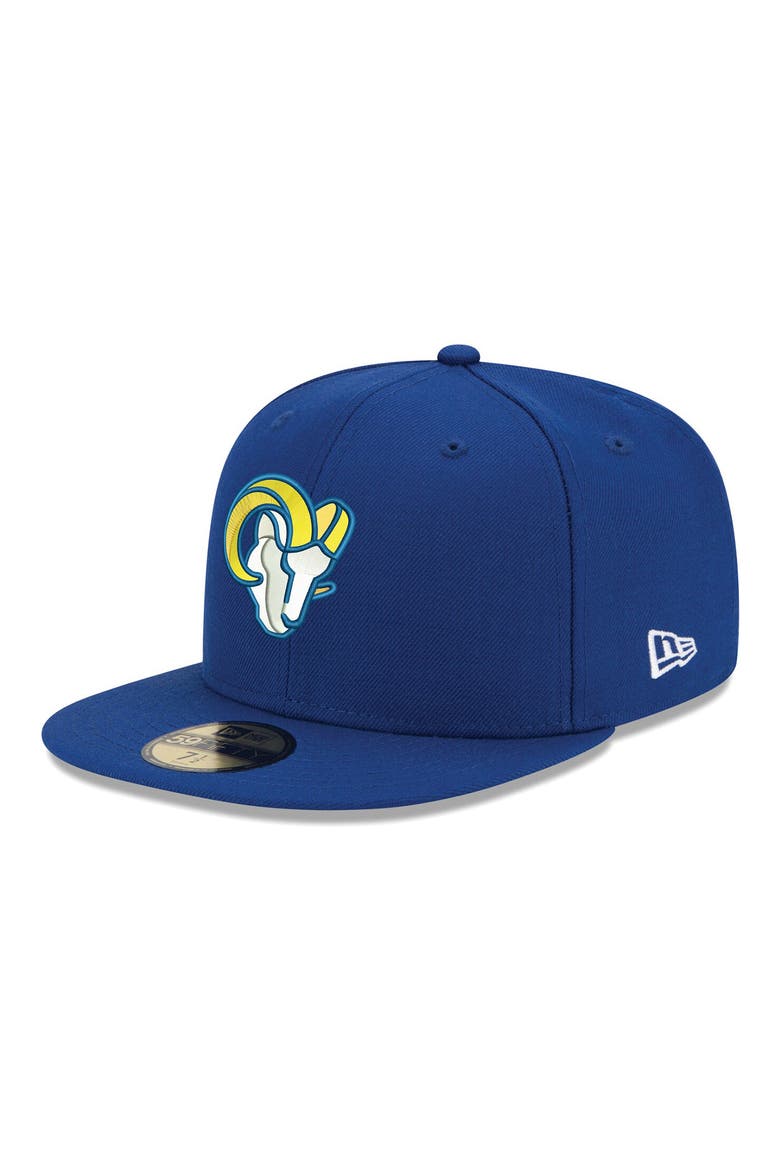 Men's New Era Royal Los Angeles Rams Omaha Ram Head 59FIFTY Fitted Hat, Main, color, ROYAL