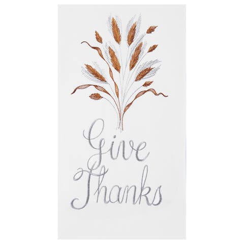 Give Thanks Flour Sack Cotton Kitchen Towel