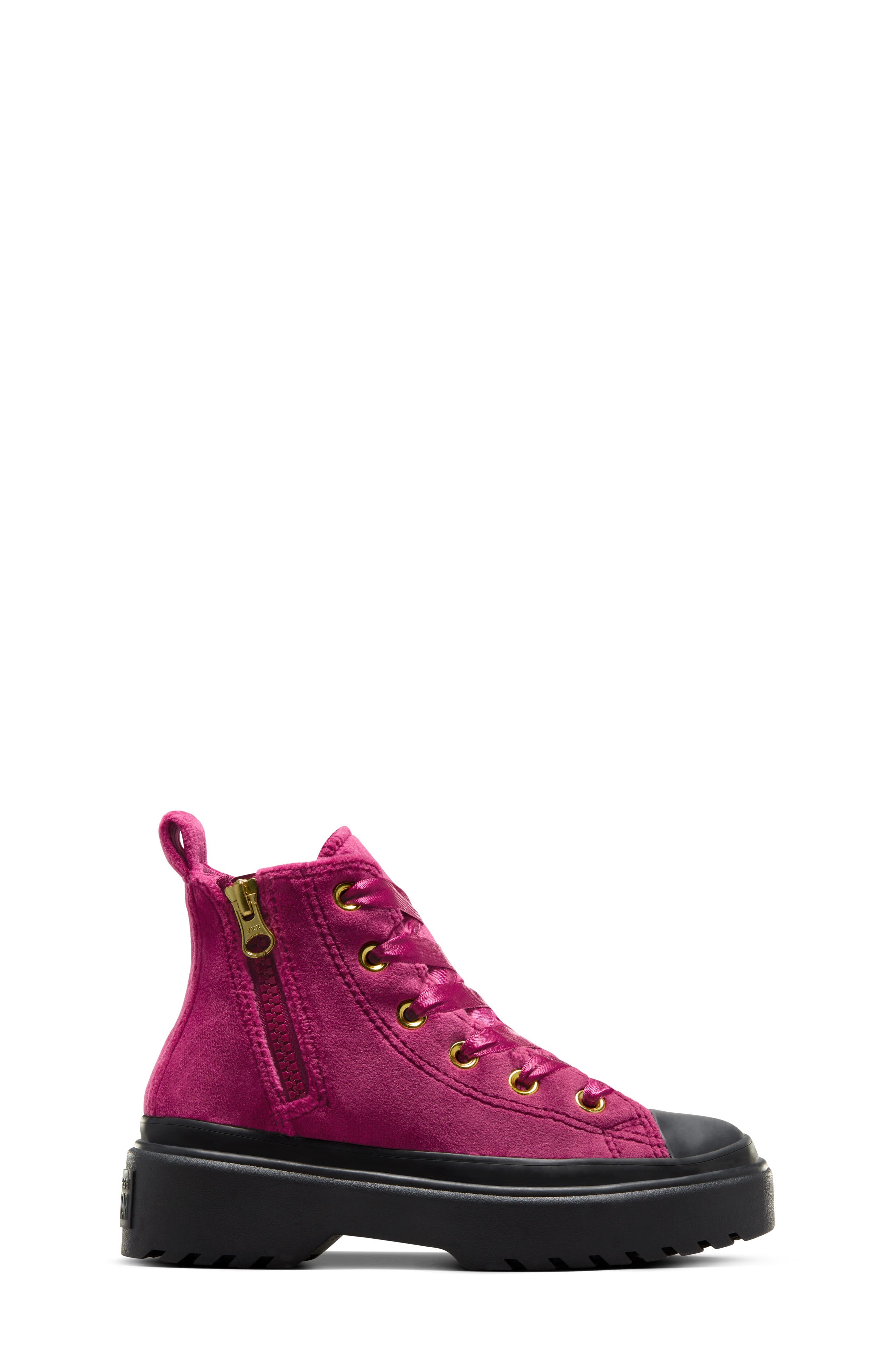 Converse Chuck Taylor<sup>®</sup> All Star<sup>®</sup> Velvet Lug Hi Sneaker, Alternate, color, 