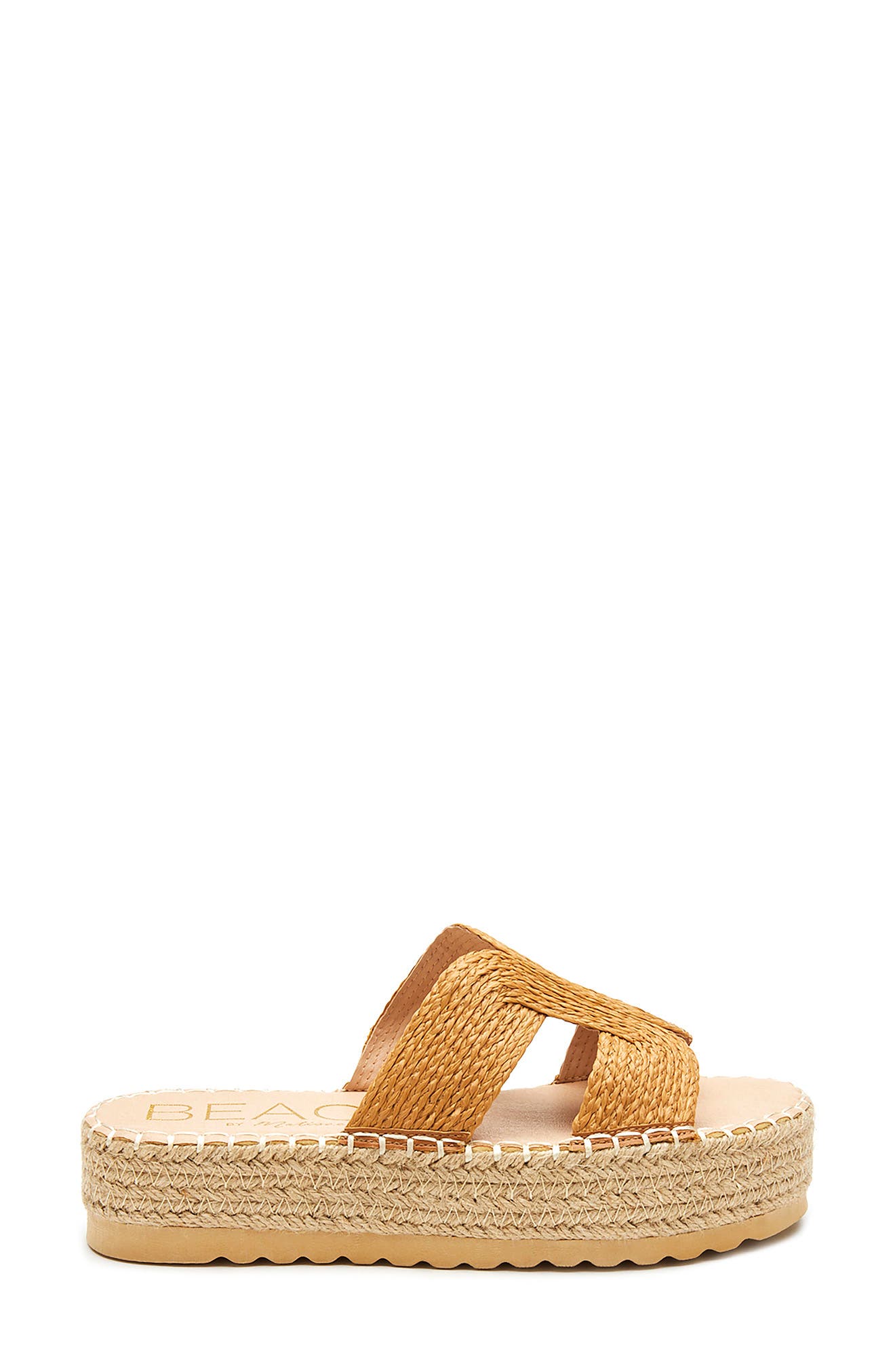 Cool Off Espadrille Platform Slide Sandal, Alternate, color, TAN FABRIC